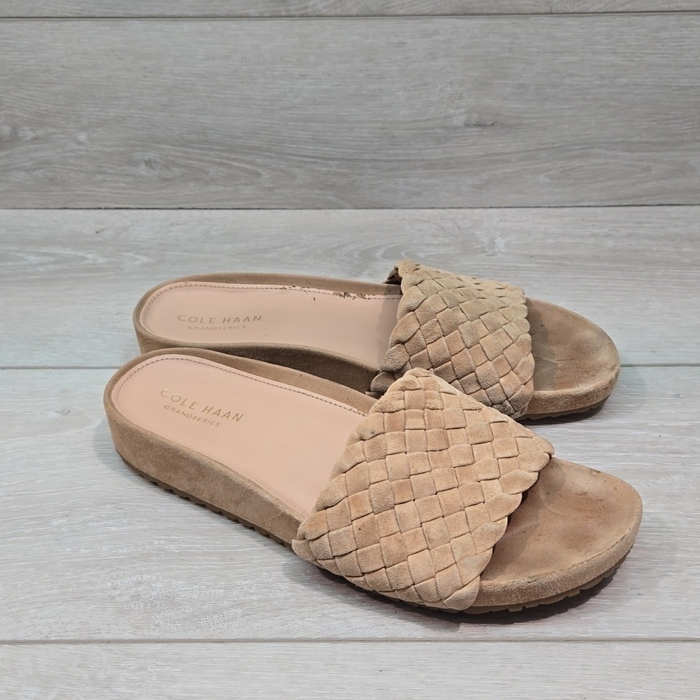 Cole haan Women Grandseries Leather Sandals shoes sz 7.5B